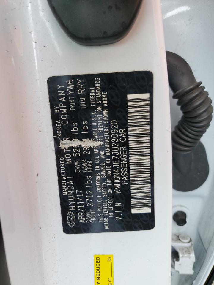 2018 Genesis G80 VIN KMHGN4JE7JU230920 Copart auction photo, vandalism / all over damage thumbnail 12