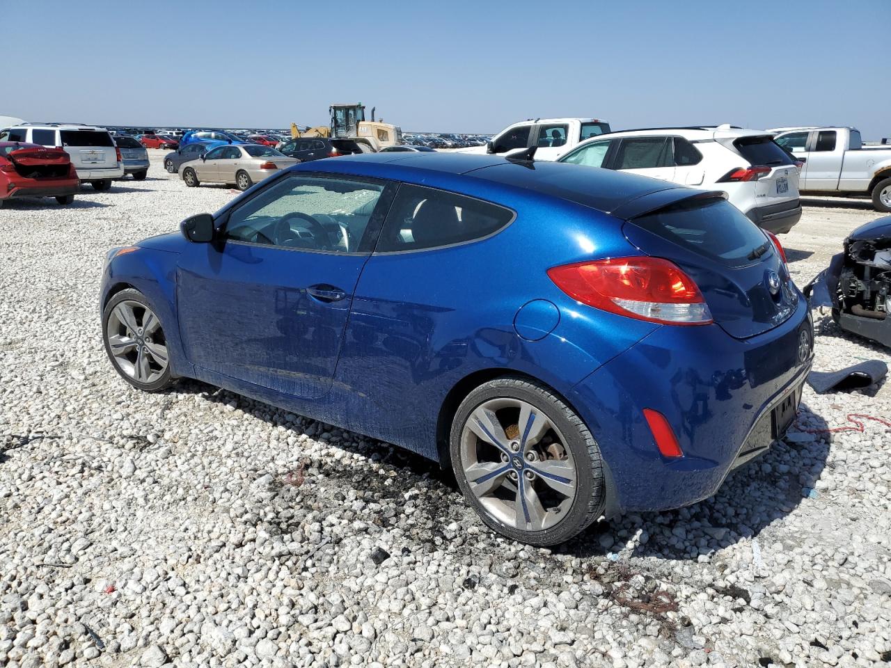 2015 Hyundai Veloster VIN KMHTC6AD3FU245705 Copart auction photo, side damage thumbnail 2