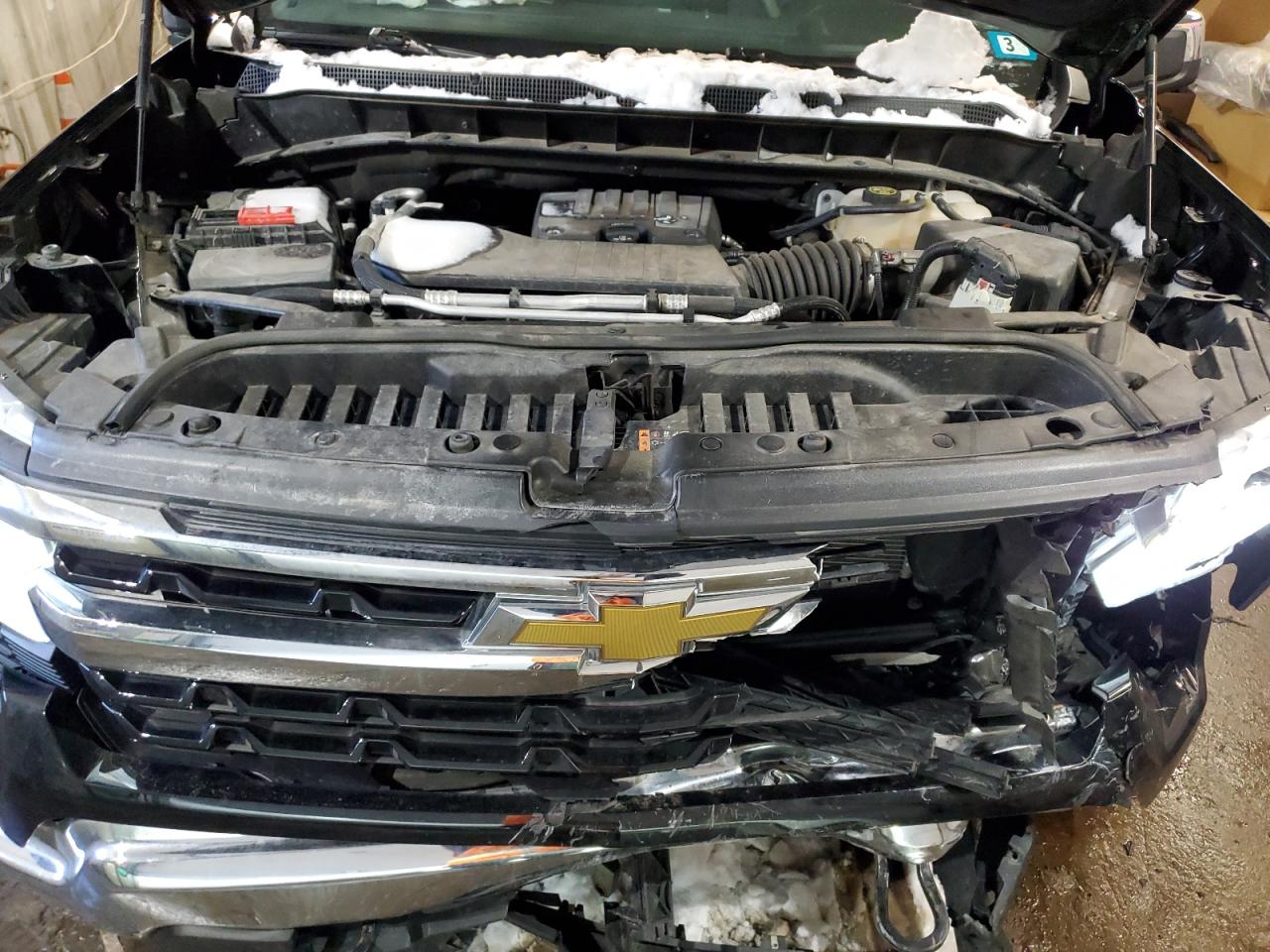 2022 Chevrolet Silverado VIN 1GCPDKEK6NZ561136 Copart auction photo, front end / undercarriage damage thumbnail 11