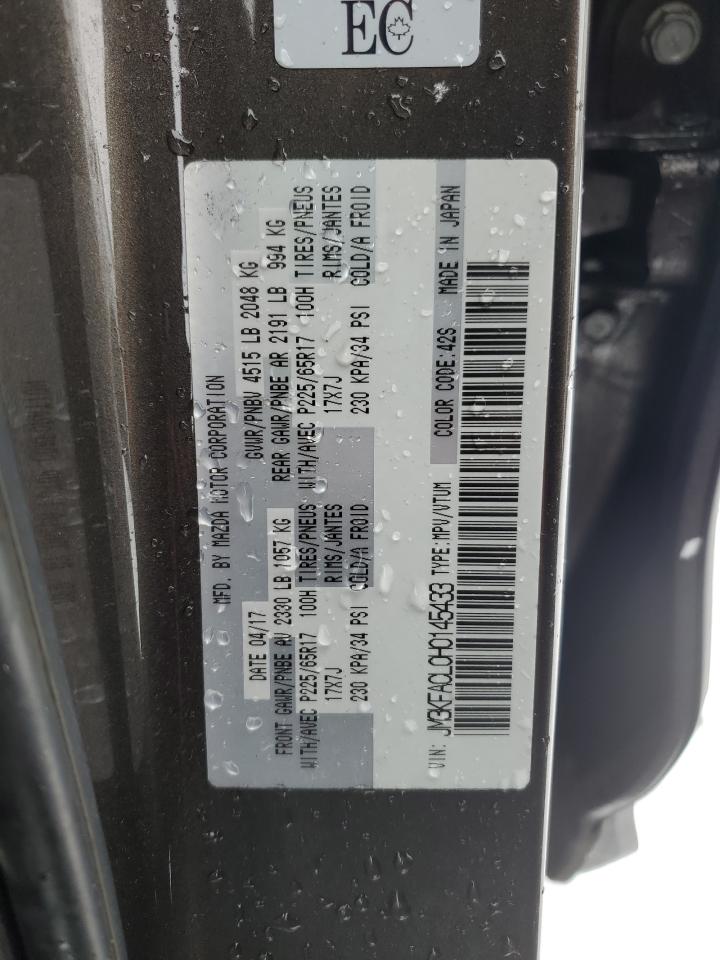 2017 Mazda CX-5 VIN JM3KFACL0H0145433 Copart auction photo, front end / undercarriage damage thumbnail 13