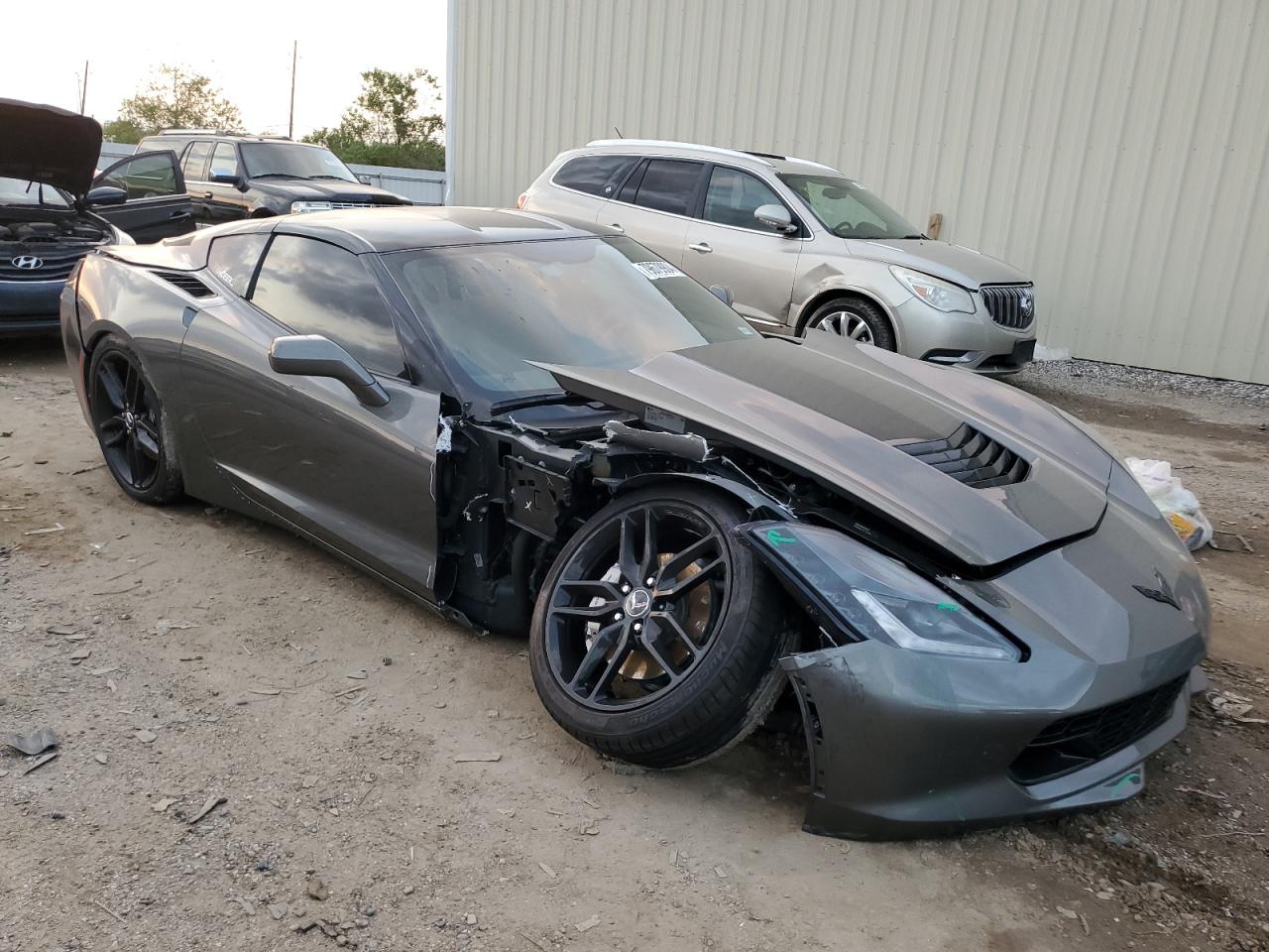 2015 Chevrolet Corvette VIN 1G1YB2D71F5114268 Copart auction photo, front end / rear end damage thumbnail 4