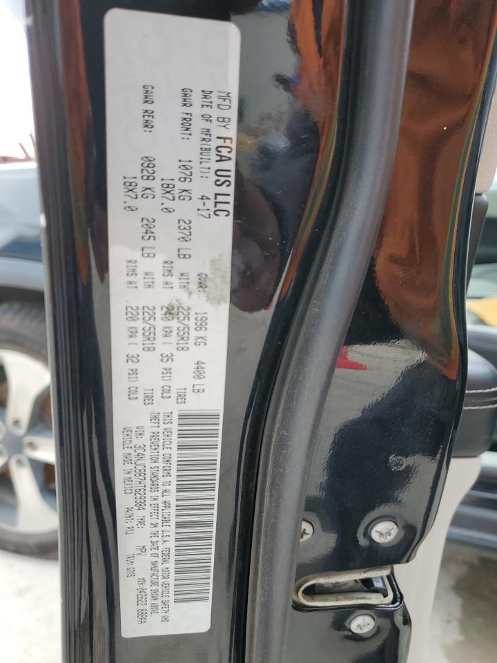 2017 Jeep Compass VIN 3C4NJCBB7HT629384 Copart auction photo, rear end / side damage thumbnail 13