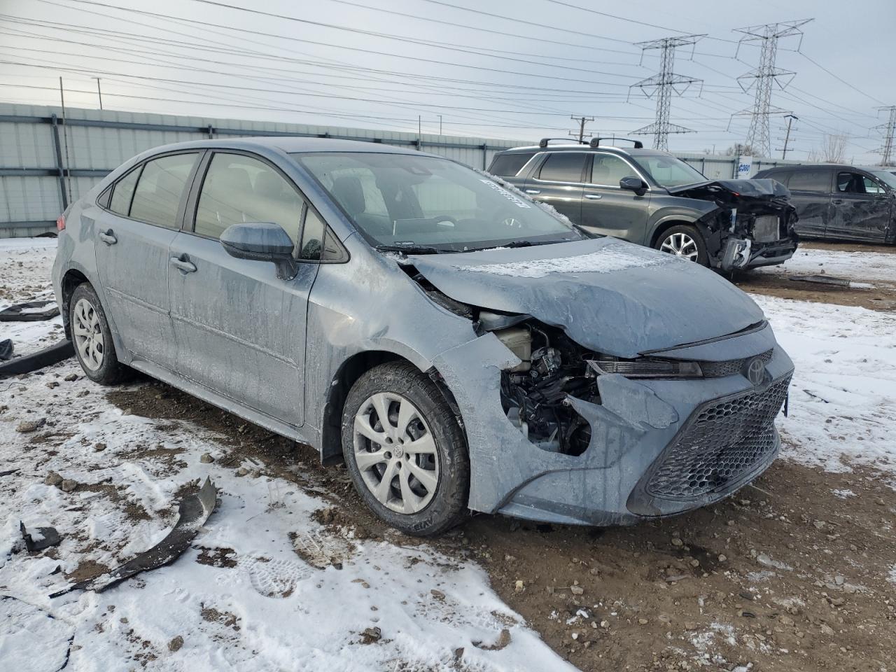 2020 Toyota Corolla VIN JTDEPRAE0LJ102901 Copart auction photo, front end / side damage thumbnail 4