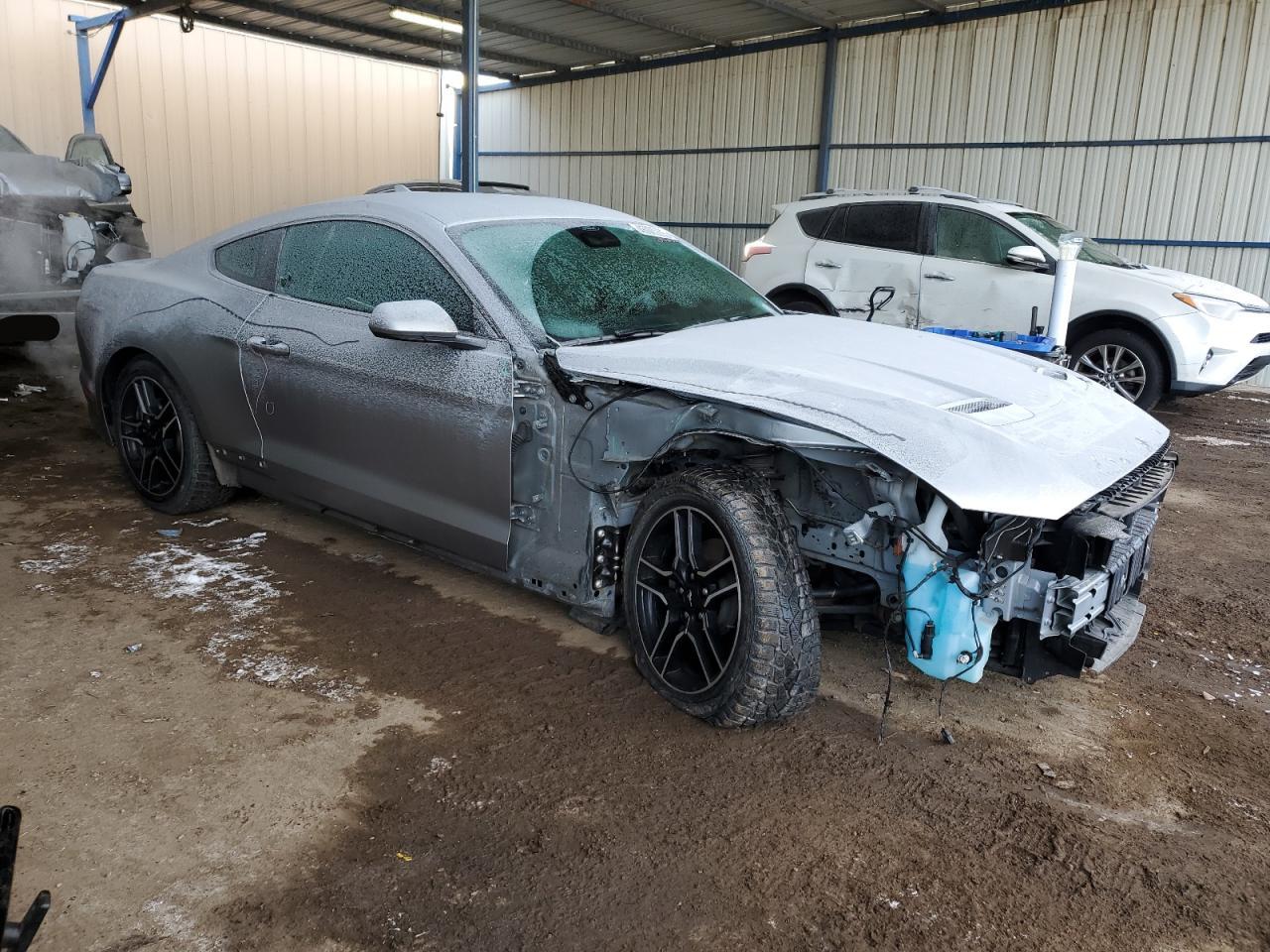 2021 Ford Mustang VIN 1FA6P8TH8M5138504 Copart auction photo, front end damage thumbnail 4