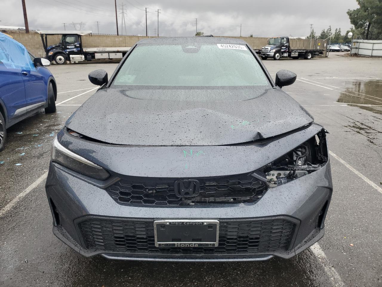 2025 Honda Civic VIN 19XFL4H88SE002897 Copart auction photo, front end / rear end damage thumbnail 5