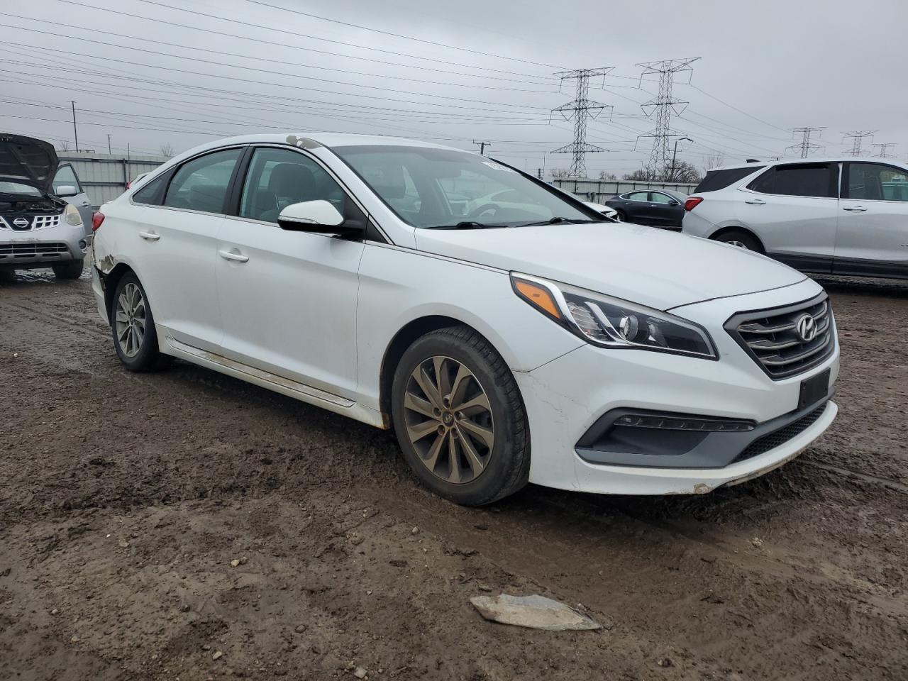 2017 Hyundai Sonata VIN 5NPE34AF1HH446115 Copart auction photo, rear end / minor dent/scratches damage thumbnail 4