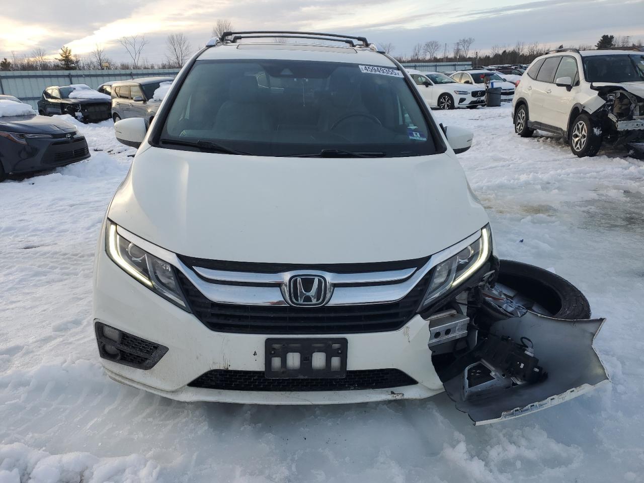 2019 Honda Odyssey VIN 5FNRL6H78KB095673 Copart auction photo, undercarriage / all over damage thumbnail 5