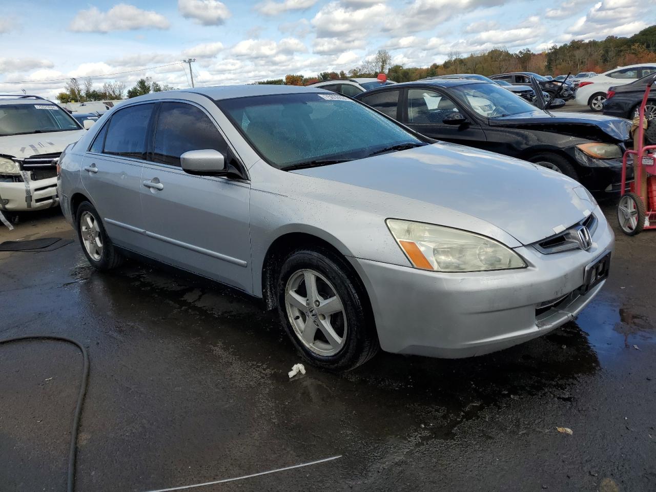 2003 Honda Accord VIN 1HGCM56333A096898 Copart auction photo, rear end damage thumbnail 4