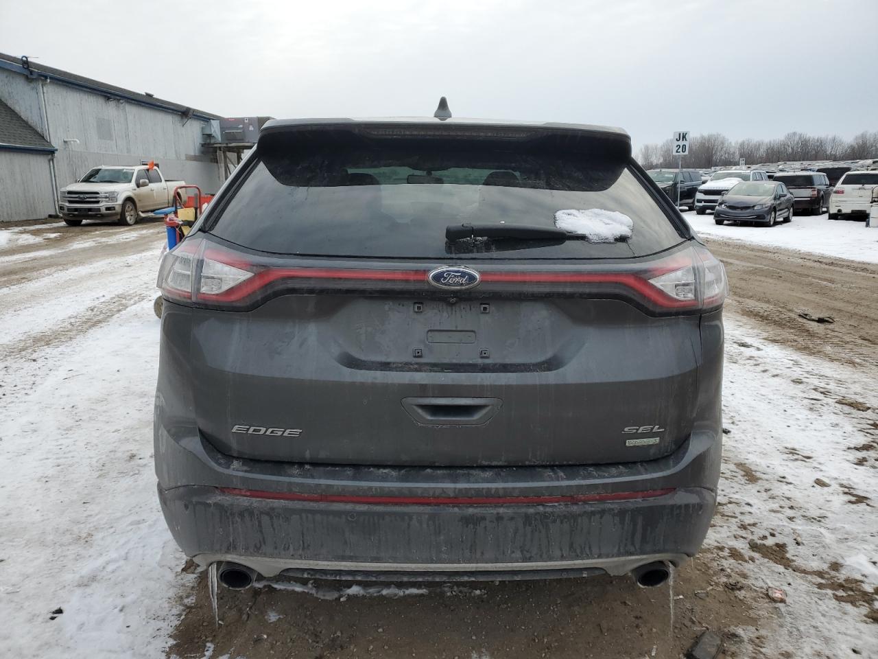 2015 Ford Edge VIN 2FMTK3J93FBB91244 Copart auction photo, front end / side damage thumbnail 6