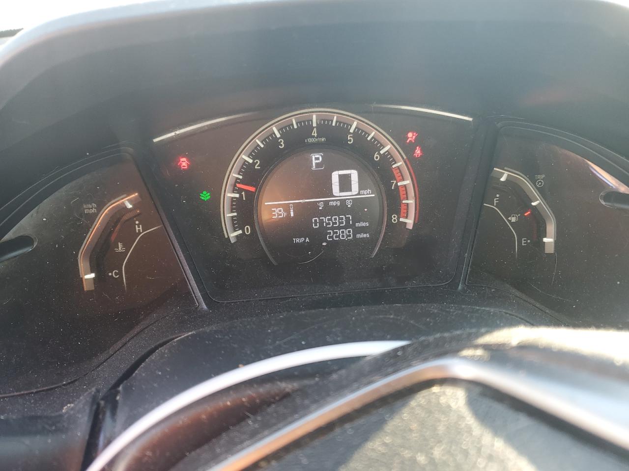 2018 Honda Civic VIN SHHFK7H44JU203172 Copart auction photo, front end / side damage thumbnail 9