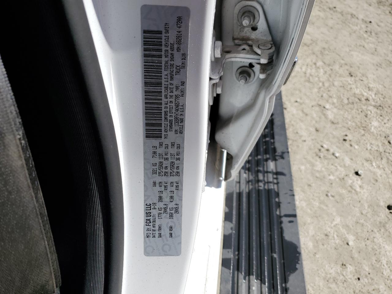2019 RAM 1500 VIN 1C6SRFHT4KN657705 Copart auction photo, rear end damage thumbnail 12