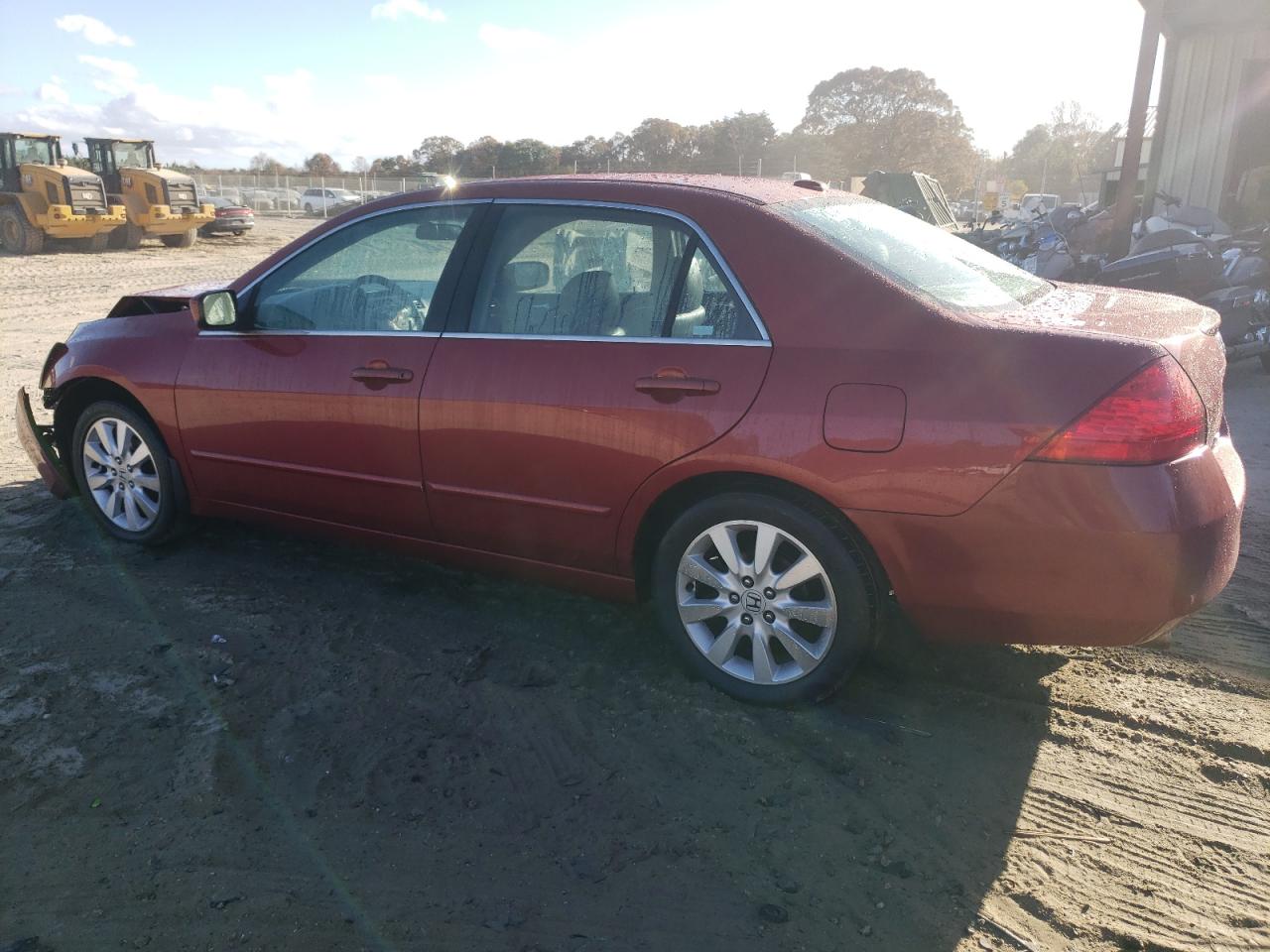 2007 Honda Accord VIN 1HGCM66827A092428 Copart auction photo, front end / minor dent/scratches damage thumbnail 2