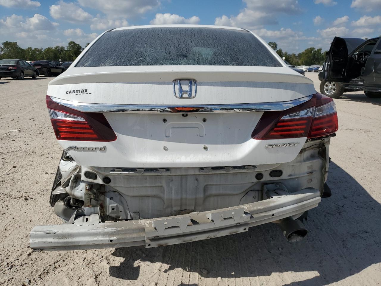 2017 Honda Accord VIN 1HGCR2F6XHA062653 Copart auction photo, rear end / side damage thumbnail 6