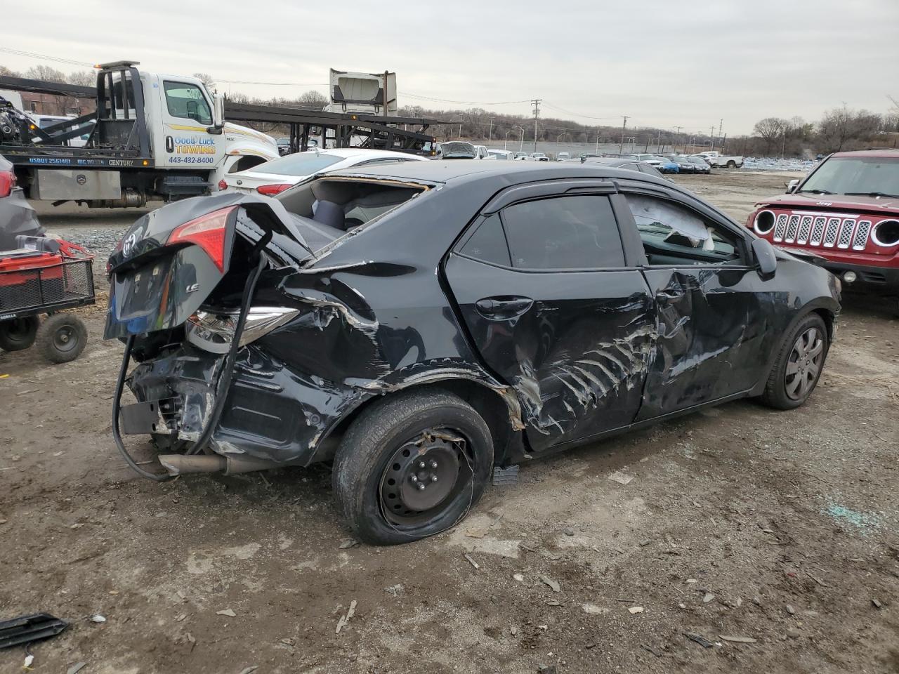 2019 Toyota Corolla VIN 5YFBURHE6KP909385 Copart auction photo, all over damage thumbnail 3