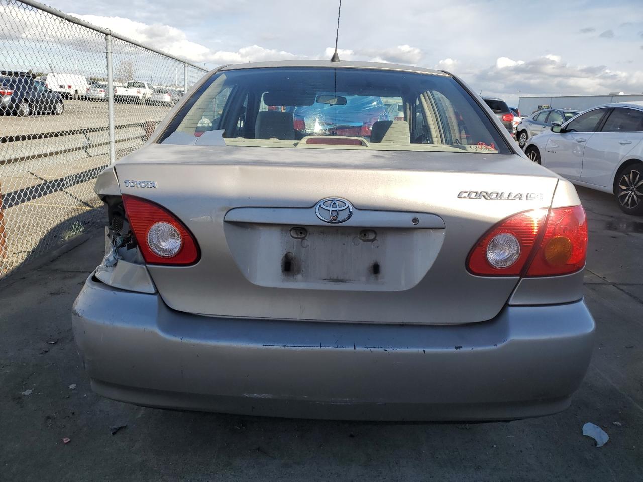 2003 Toyota Corolla VIN 1NXBR32E53Z035778 Copart auction photo, rear end damage thumbnail 6