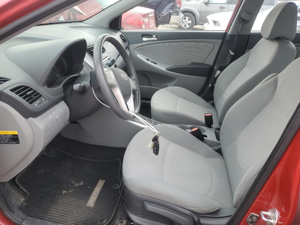 2014 Hyundai Accent VIN KMHCT4AE5EU717429 Copart auction photo, front end damage thumbnail 7