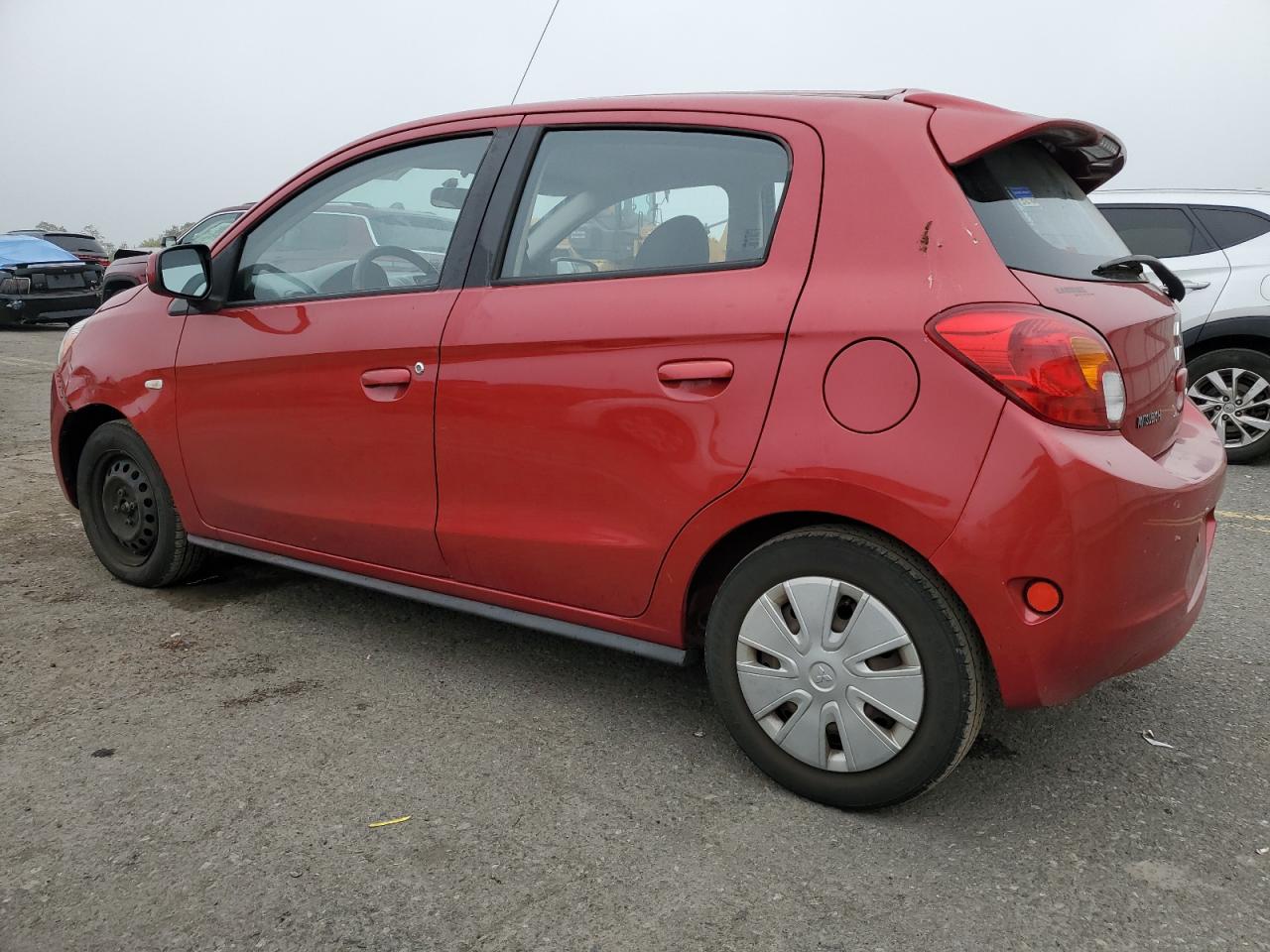 2014 Mitsubishi Mirage VIN ML32A3HJ9EH019016 Copart auction photo, side / front end damage thumbnail 2