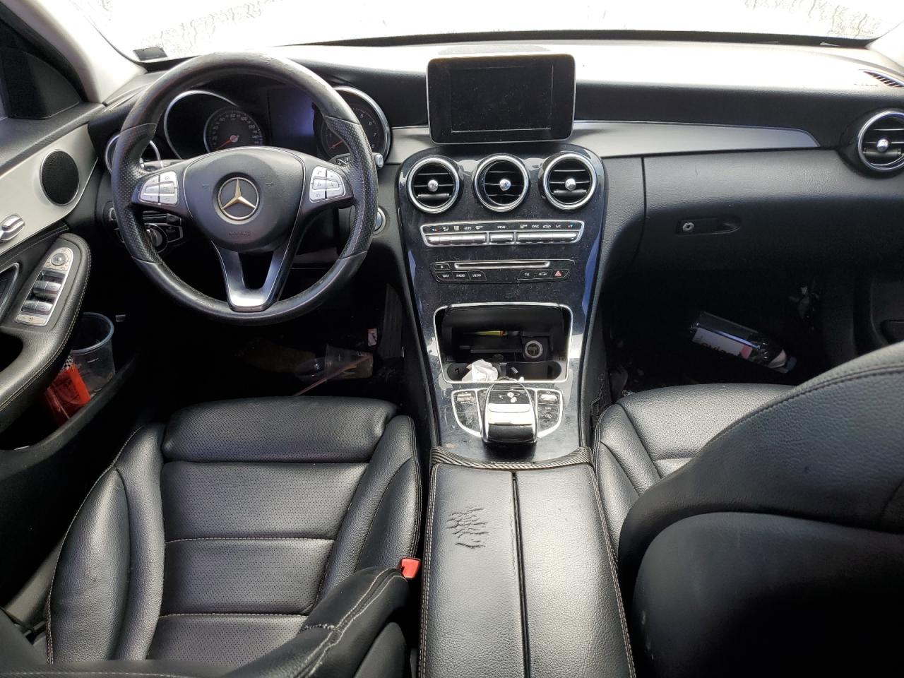 2015 Mercedes-Benz C-klasse VIN 55SWF4KBXFU026371 Copart auction photo, water/flood damage thumbnail 8