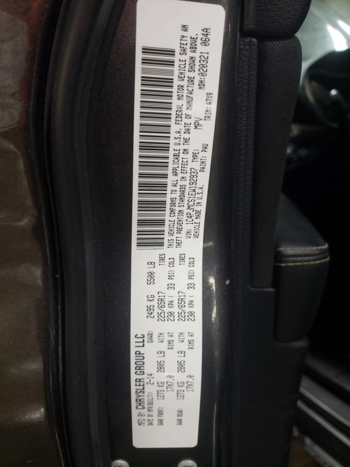 2014 Jeep Grand Cherokee VIN 1C4PJMCS1EW192937 Copart auction photo, front end damage thumbnail 12