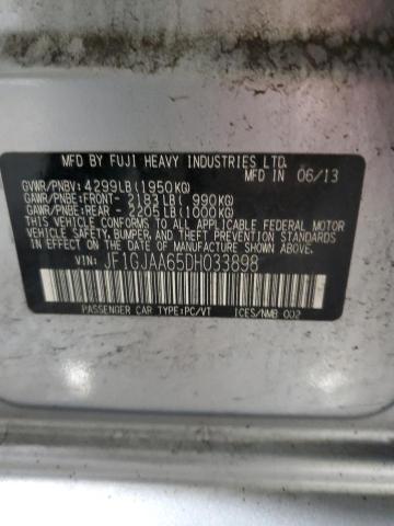 2013 Subaru Impreza VIN JF1GJAA65DH033898 Copart auction photo, front end damage thumbnail 12