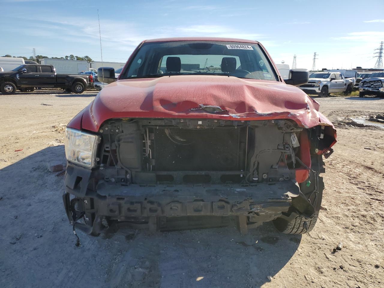 2013 RAM 1500 VIN 1C6RR6KT4DS549788 Copart auction photo, front end damage thumbnail 5