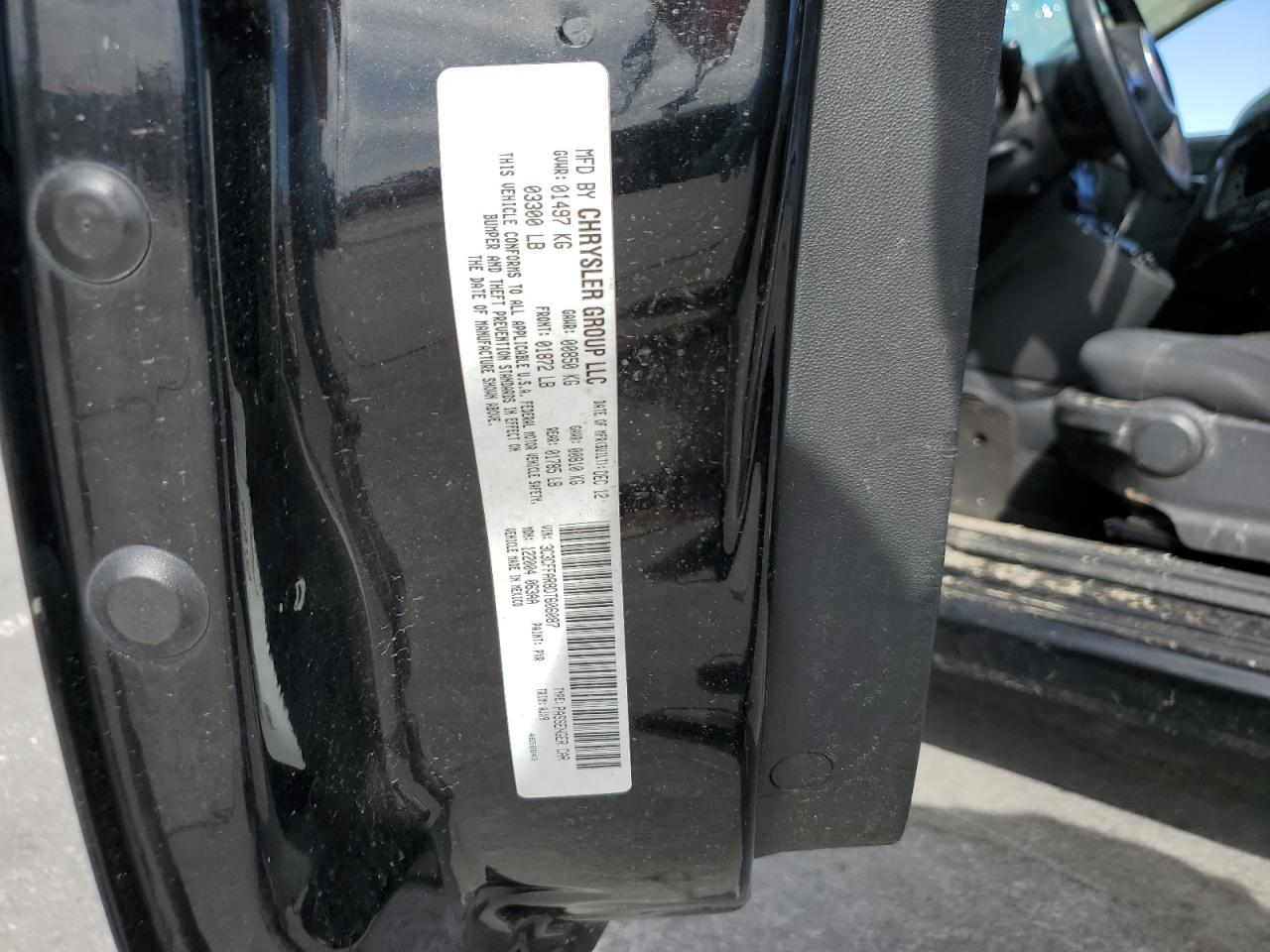 2013 Fiat 500 VIN 3C3CFFAR8DT606087 Copart auction photo, rollover / all over damage thumbnail 13