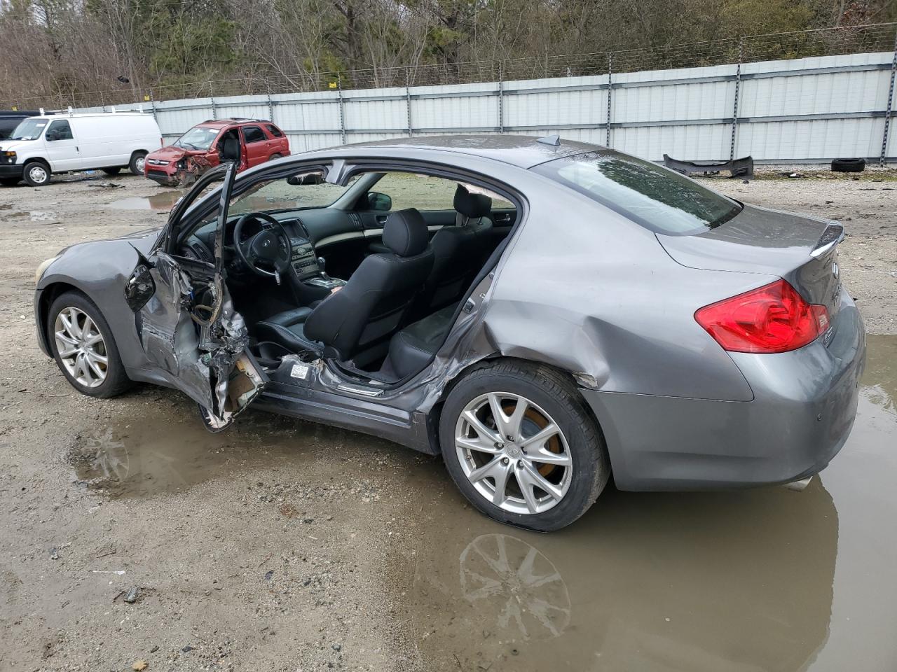 2012 Infiniti G VIN JN1CV6AR8CM671141 Copart auction photo, side / rear end damage thumbnail 2