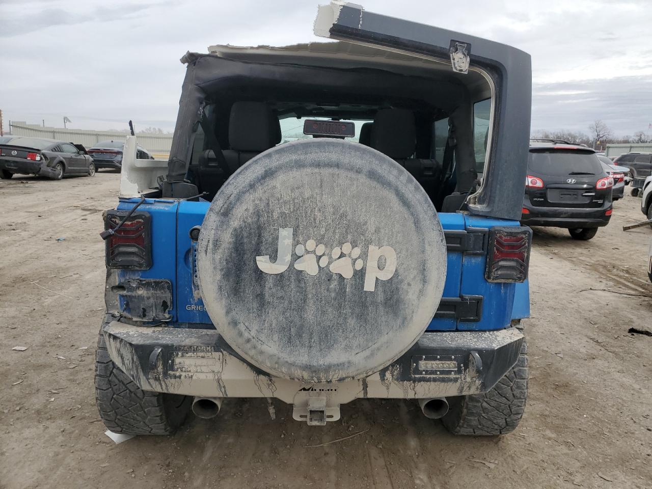 2014 Jeep Wrangler VIN 1C4BJWDG1EL294806 Copart auction photo, rollover damage thumbnail 6