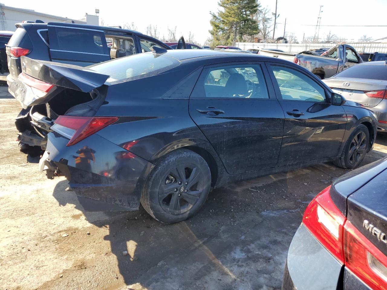 2022 Hyundai Elantra VIN KMHLS4AG8NU336310 Copart auction photo, rear end damage thumbnail 3