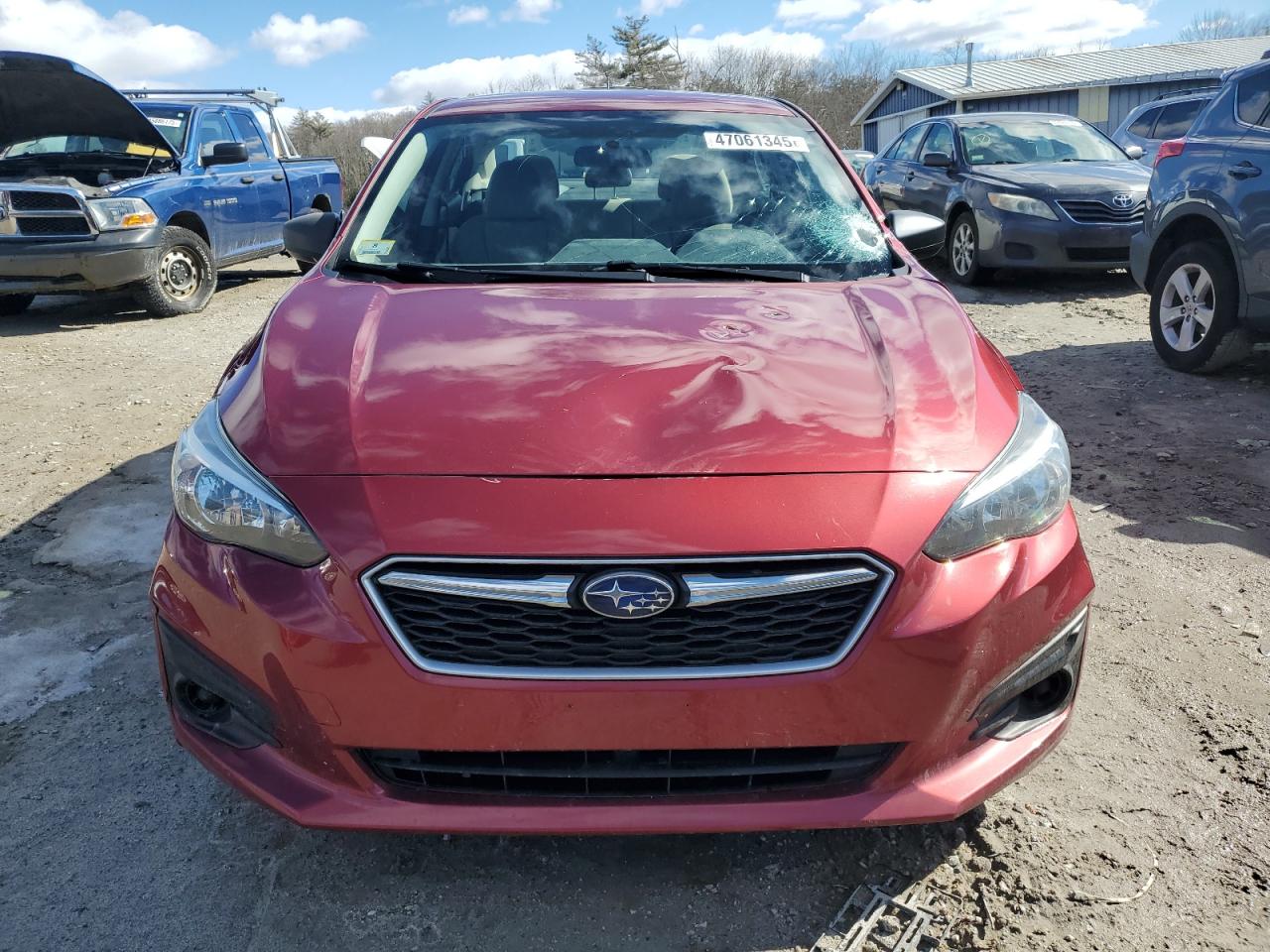 2018 Subaru Impreza VIN 4S3GKAA64J3608542 Copart auction photo, front end / side damage thumbnail 5