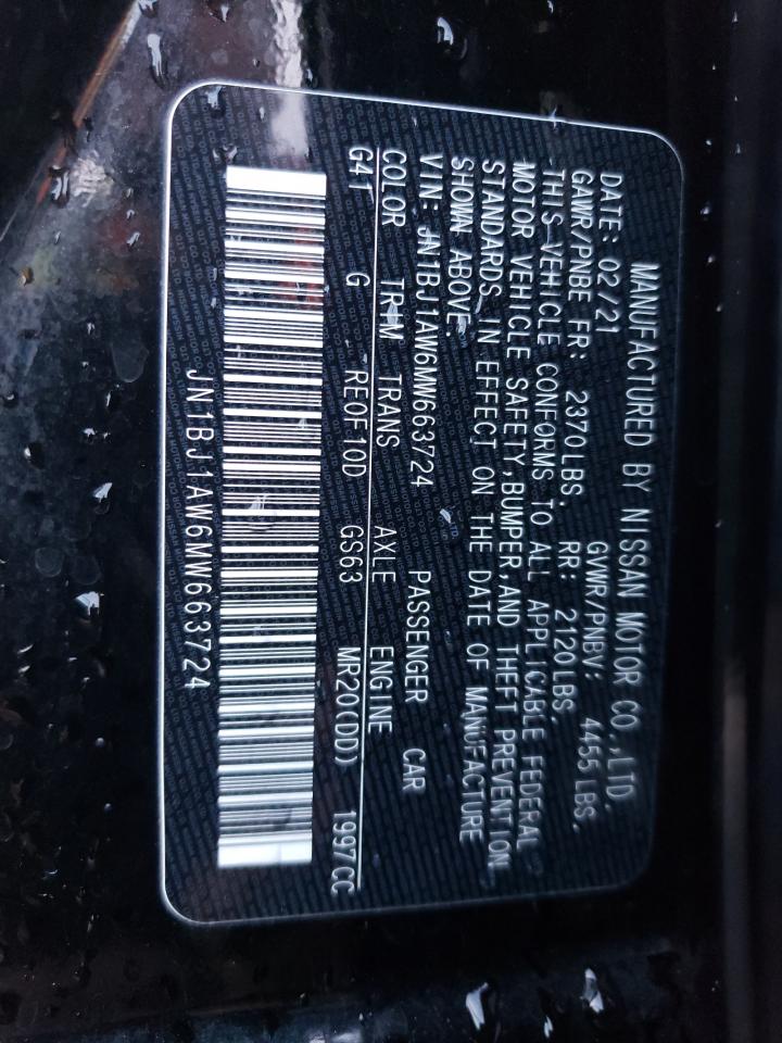 2021 Nissan Rogue VIN JN1BJ1AW6MW663724 Copart auction photo, rear end / hail damage thumbnail 13