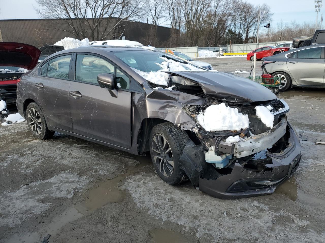2015 Honda Civic VIN 19XFB2F80FE245197 Copart auction photo, front end damage thumbnail 4