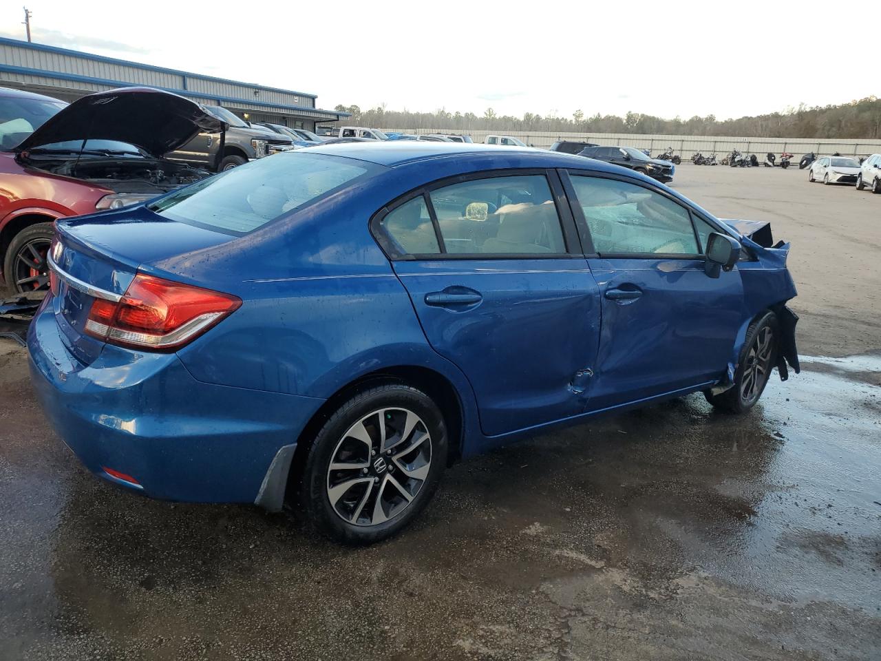 2015 Honda Civic VIN 19XFB2F89FE014217 Copart auction photo, front end / side damage thumbnail 3