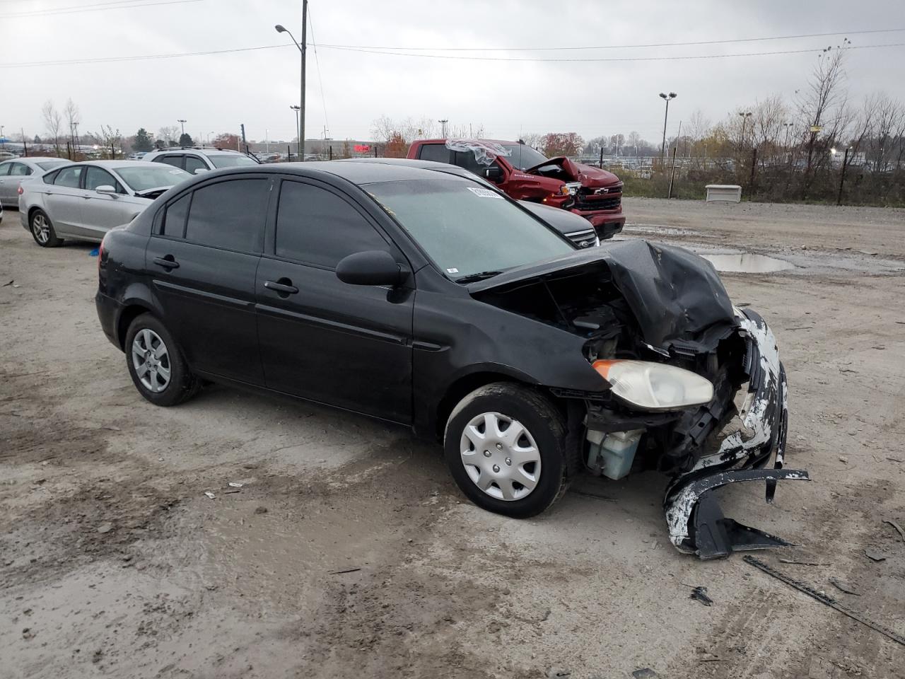2007 Hyundai Accent VIN KMHCN46C27U156529 Copart auction photo, front end / mechanical damage thumbnail 4