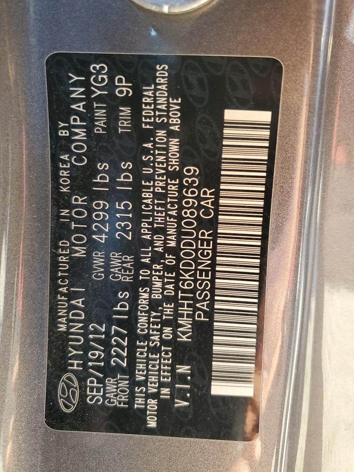 2013 Hyundai Genesis VIN KMHHT6KD0DU089639 Copart auction photo, front end / rear end damage thumbnail 14