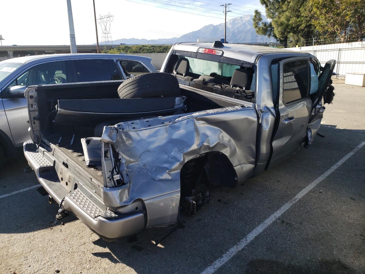2021 RAM 1500 VIN 1C6RREFT4MN690945 Copart auction photo, all over / undercarriage damage thumbnail 3