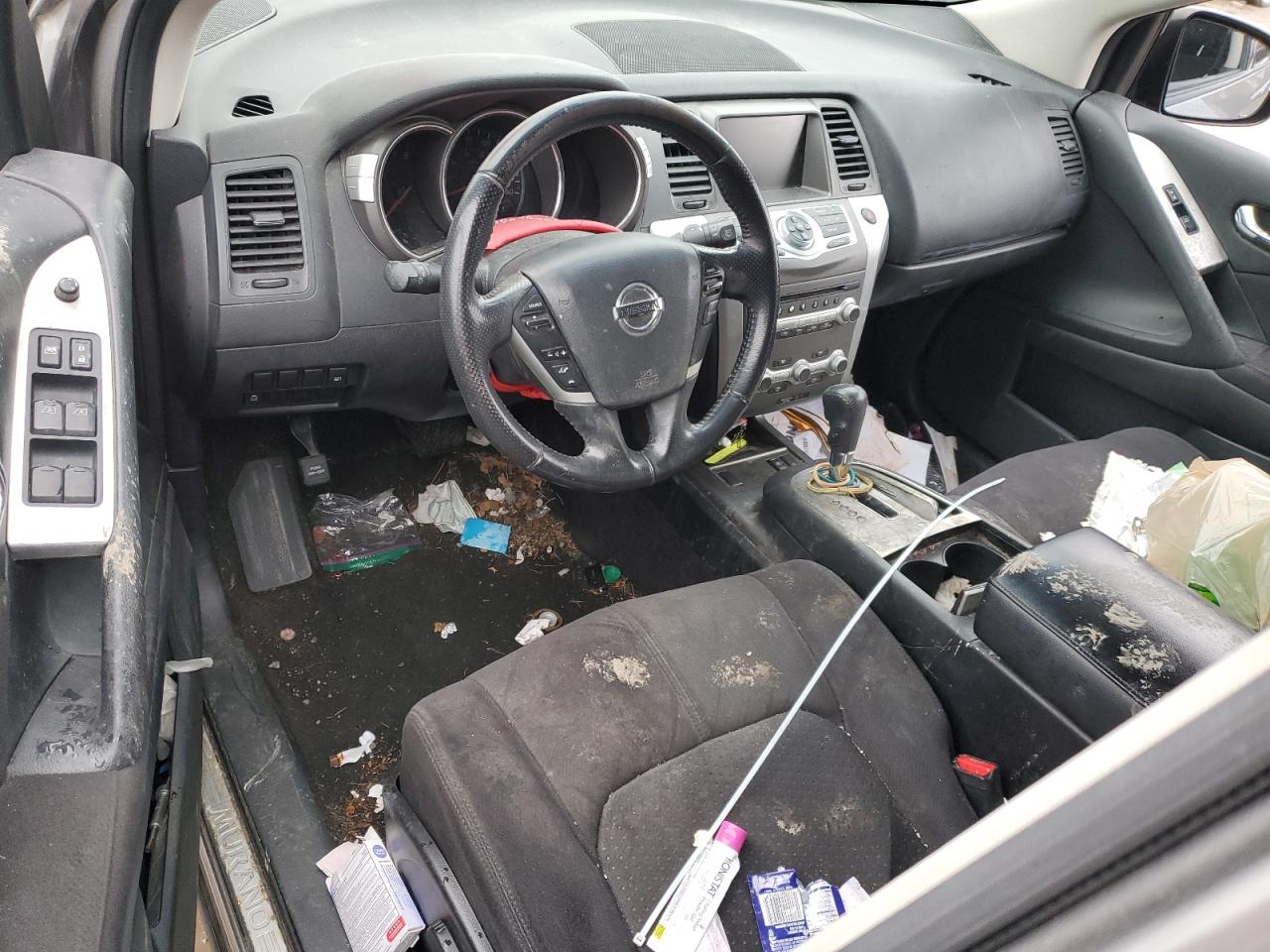2012 Nissan Murano VIN JN8AZ1MW9CW200783 Copart auction photo, front end / side damage thumbnail 8