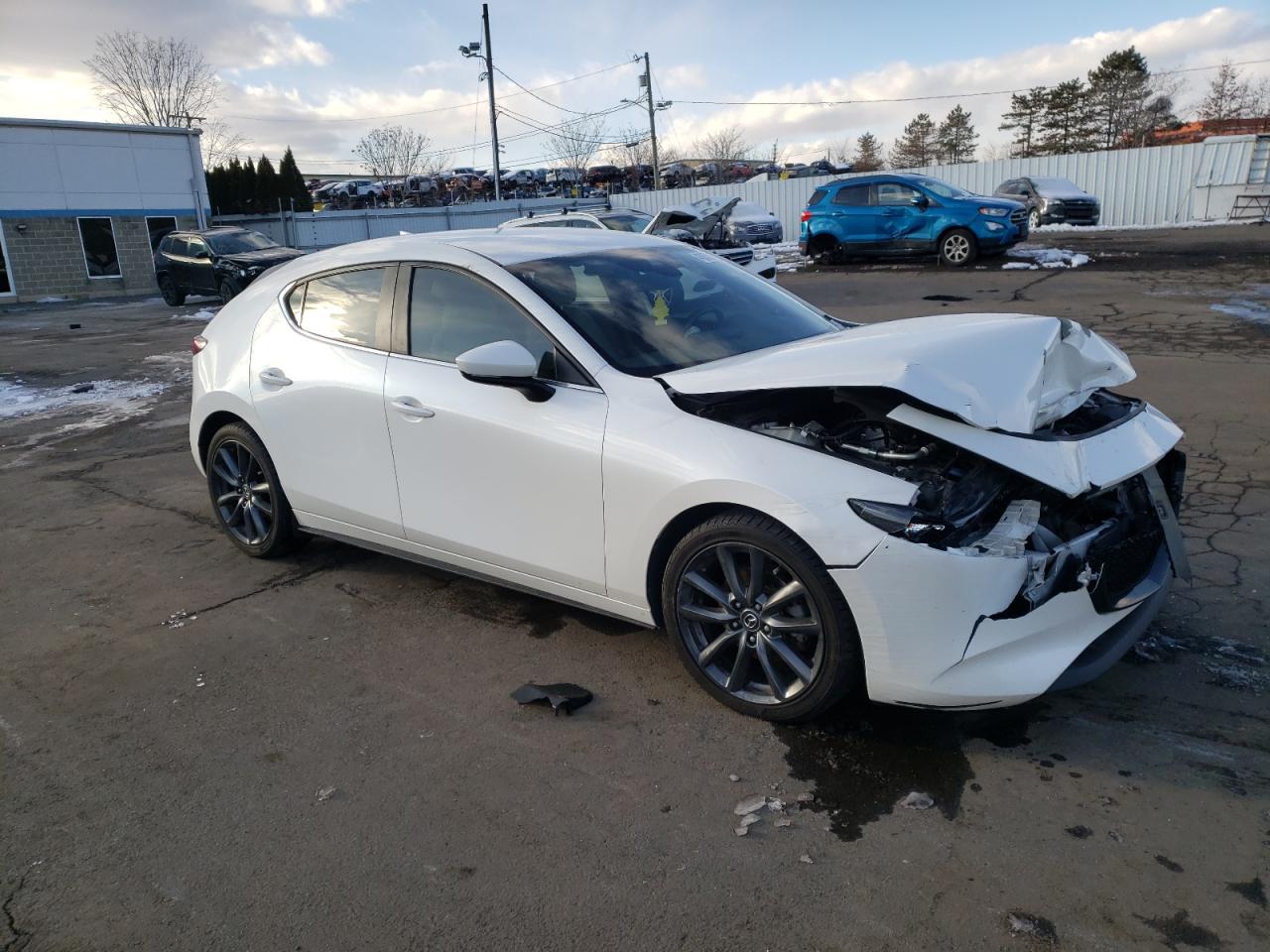 2019 Mazda 3 VIN JM1BPBMM6K1122341 Copart auction photo, front end damage thumbnail 4