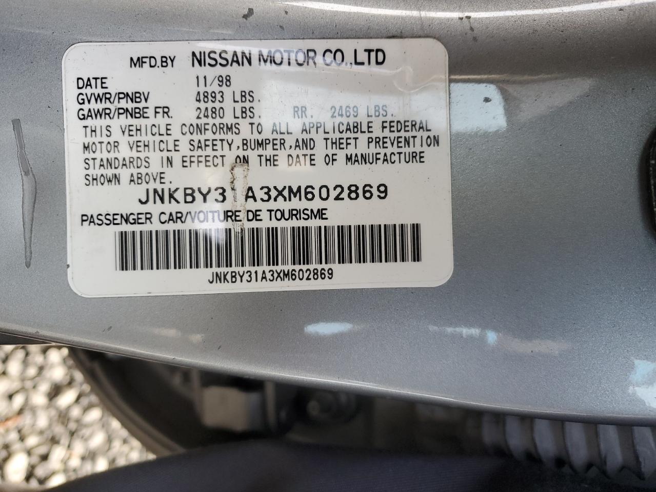 1999 Infiniti Q45 VIN JNKBY31A3XM602869 Copart auction photo, mechanical damage thumbnail 12