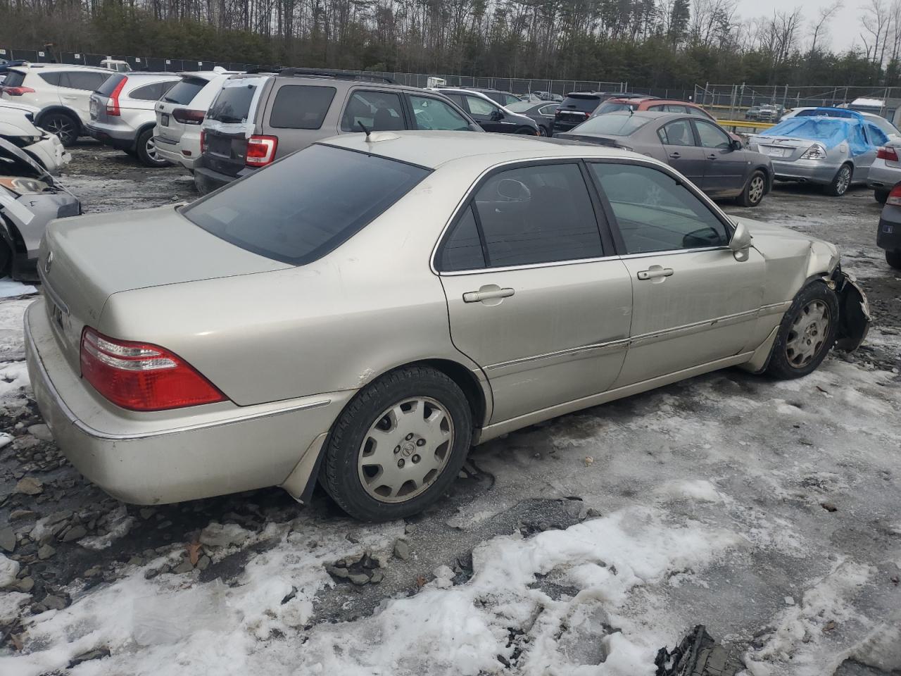 2004 Acura RL VIN JH4KA96644C000656 Copart auction photo, front end / side damage thumbnail 3