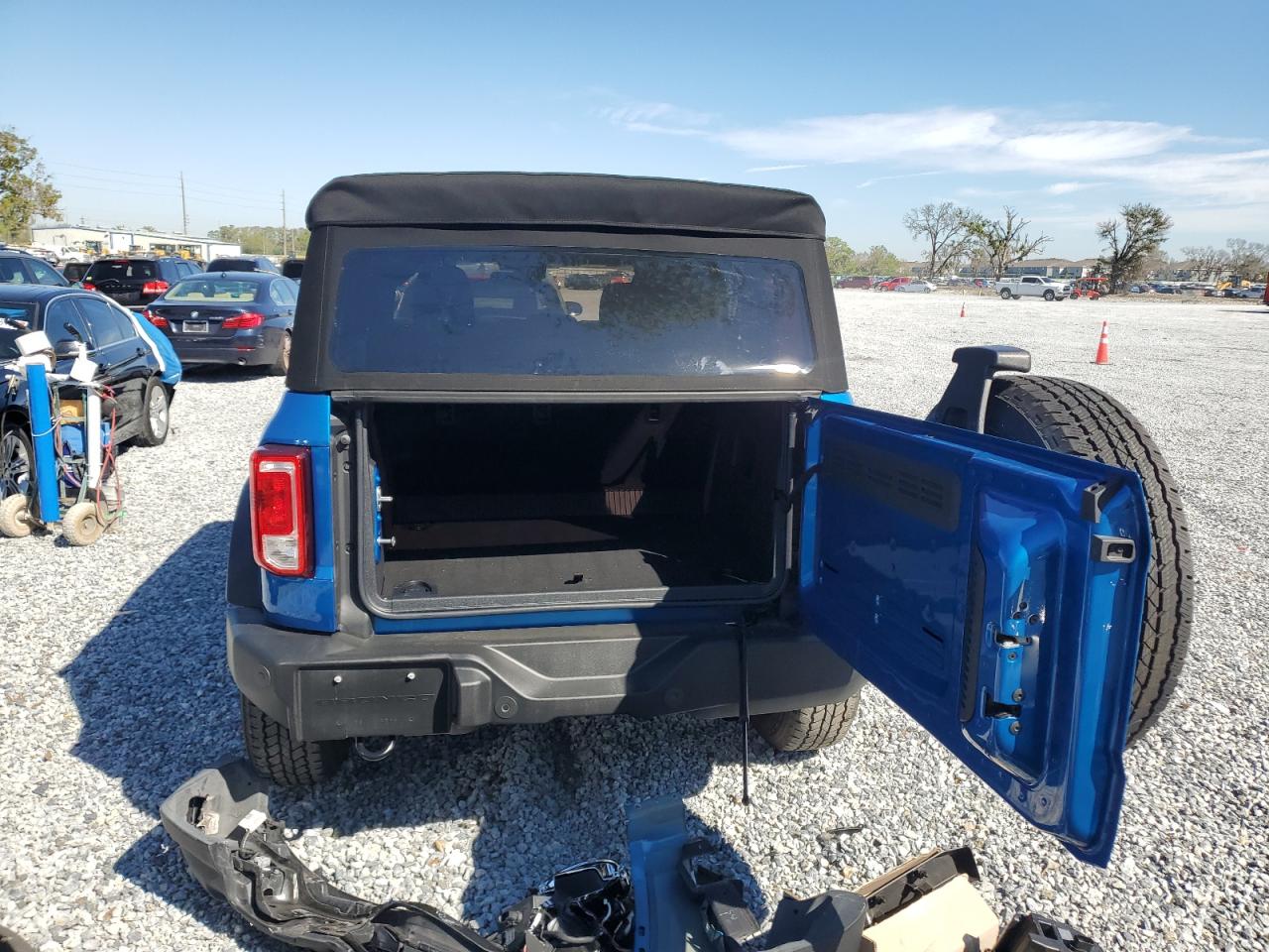 2021 Ford Bronco VIN 1FMDE5BH6MLA97434 Copart auction photo, front end / rejected repair damage thumbnail 6
