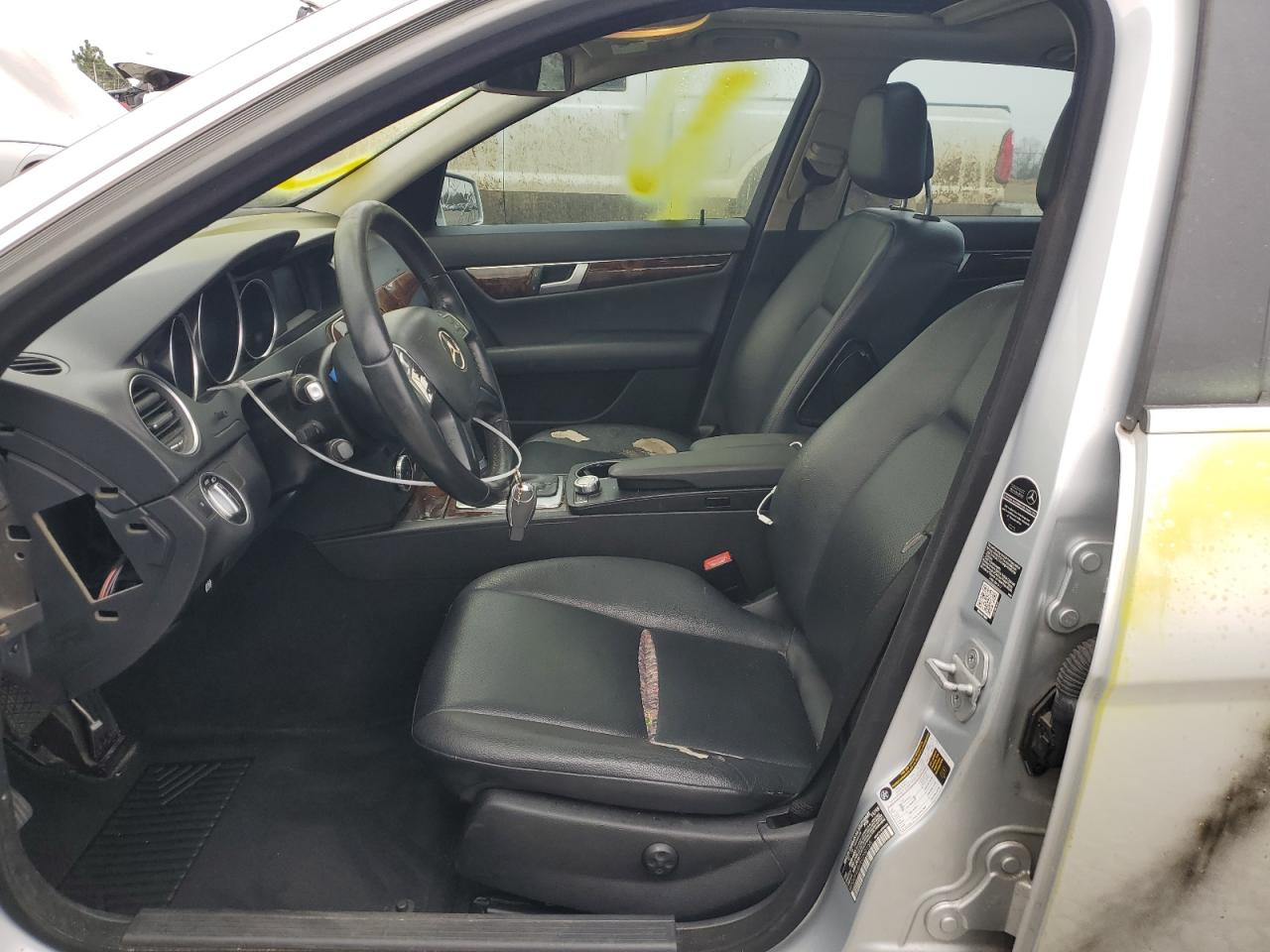2014 Mercedes-Benz C-klasse VIN WDDGF4HB7EG250155 Copart auction photo, vandalism damage thumbnail 7