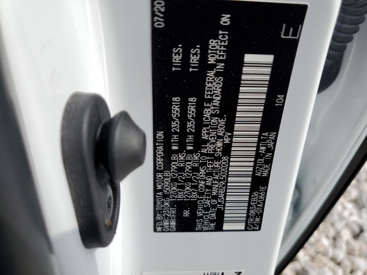2020 Lexus NX VIN JTJSARBZ9L5020208 Copart auction photo, front end damage thumbnail 16
