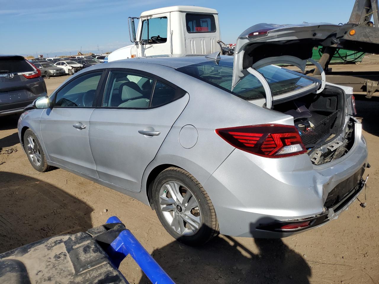 2019 Hyundai Elantra VIN KMHD84LF1KU800802 Copart auction photo, all over damage thumbnail 2