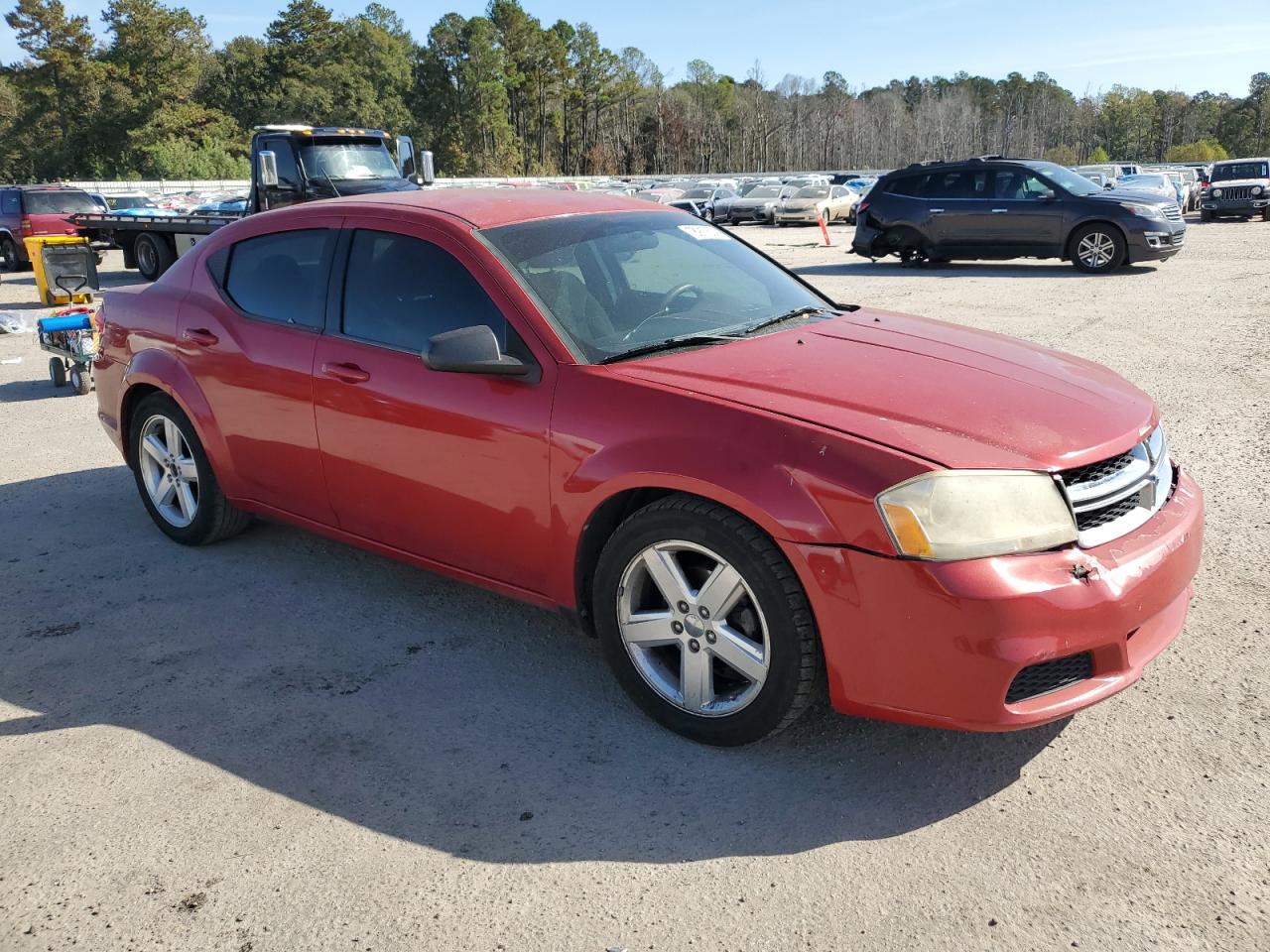 2013 Dodge Avenger VIN 1C3CDZAB9DN648973 Copart auction photo, side damage thumbnail 4