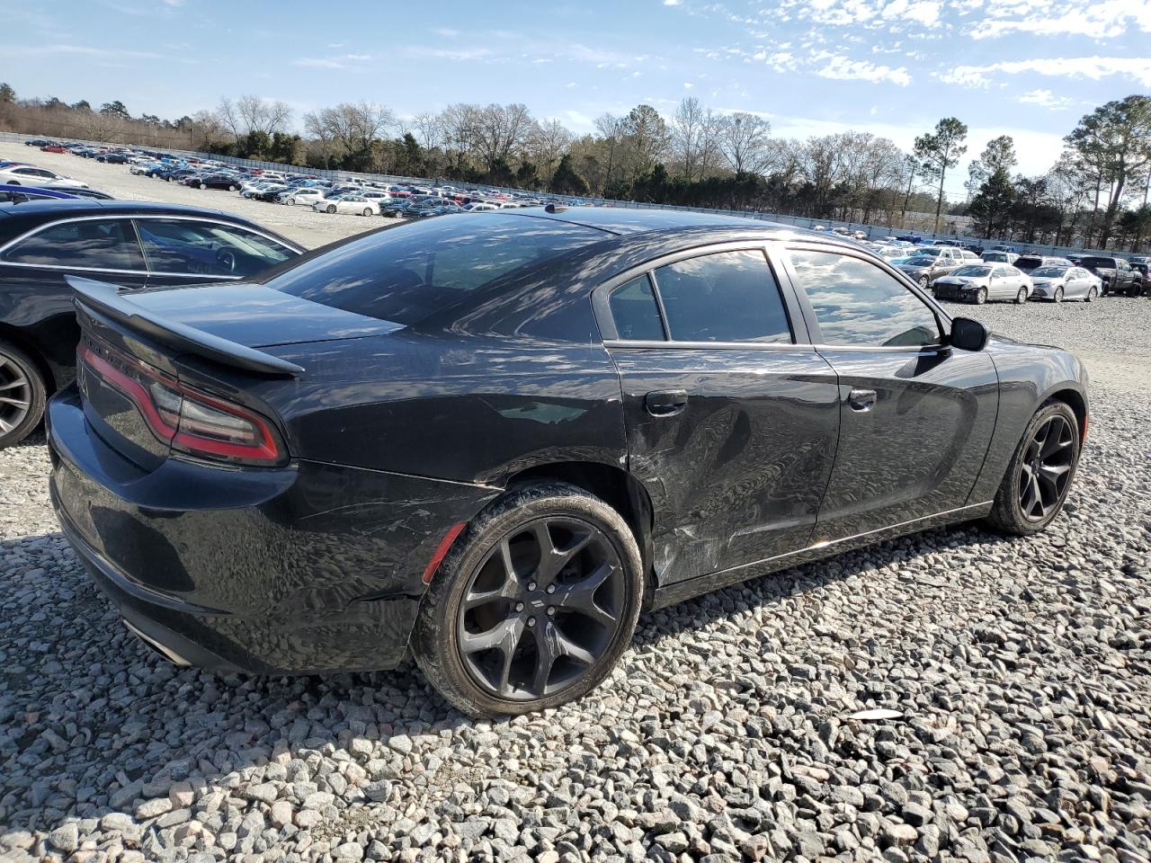 2020 Dodge Charger VIN 2C3CDXBG2LH241387 Copart auction photo, rear end / side damage thumbnail 3