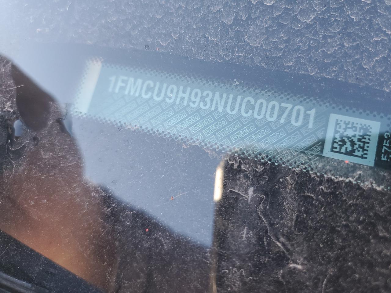 2022 Ford Escape VIN 1FMCU9H93NUC00701 Copart auction photo, all over damage thumbnail 12