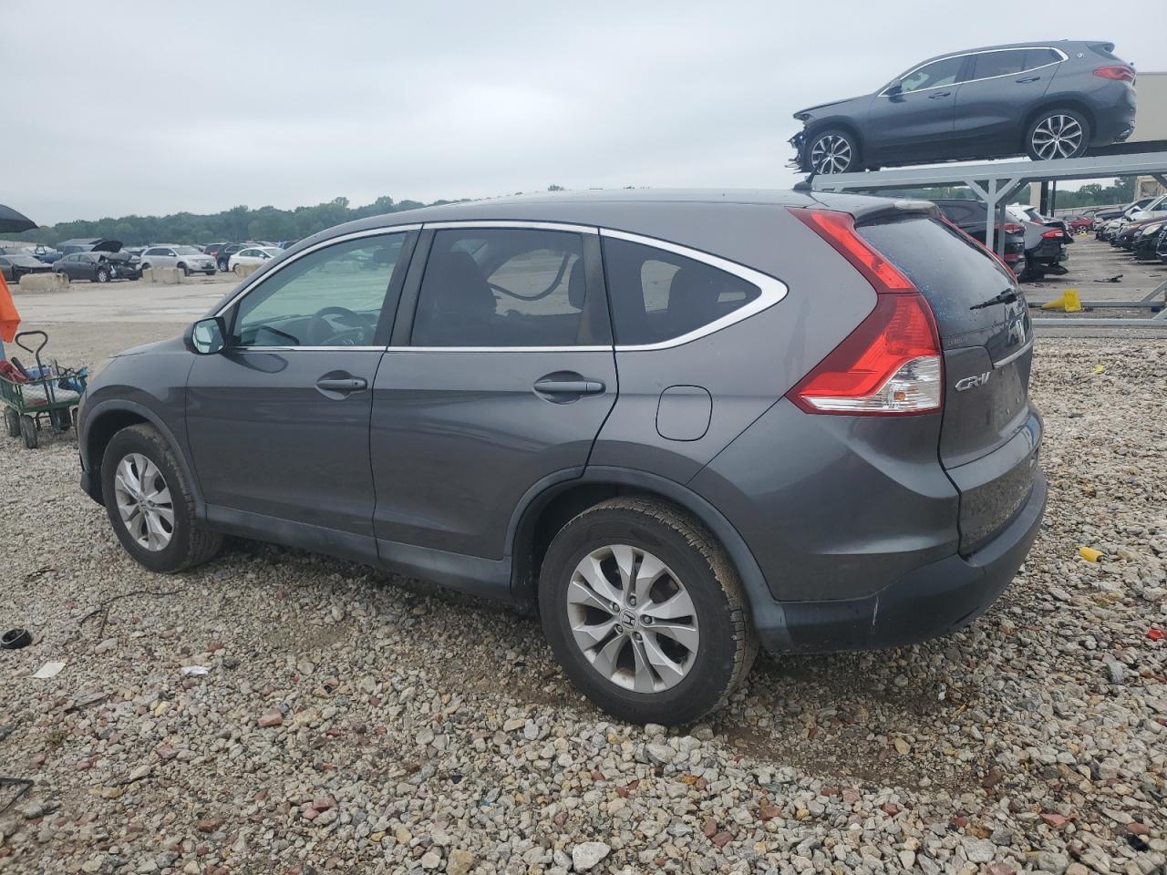 2014 Honda CR-V VIN 2HKRM3H55EH502901 Copart auction photo, side / front end damage thumbnail 2