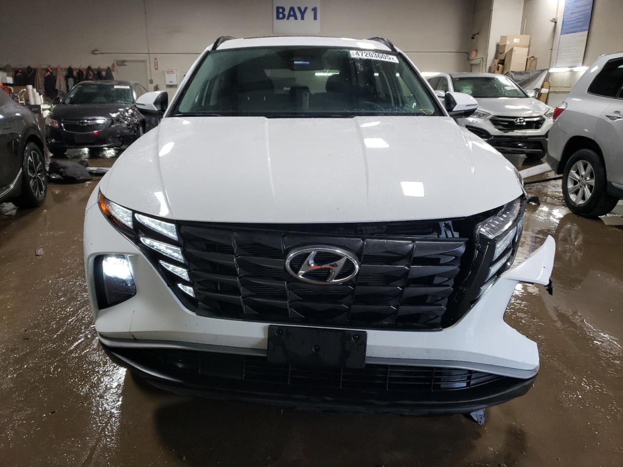 2023 Hyundai Tucson VIN 5NMJFCAE7PH291718 Copart auction photo, front end / side damage thumbnail 5