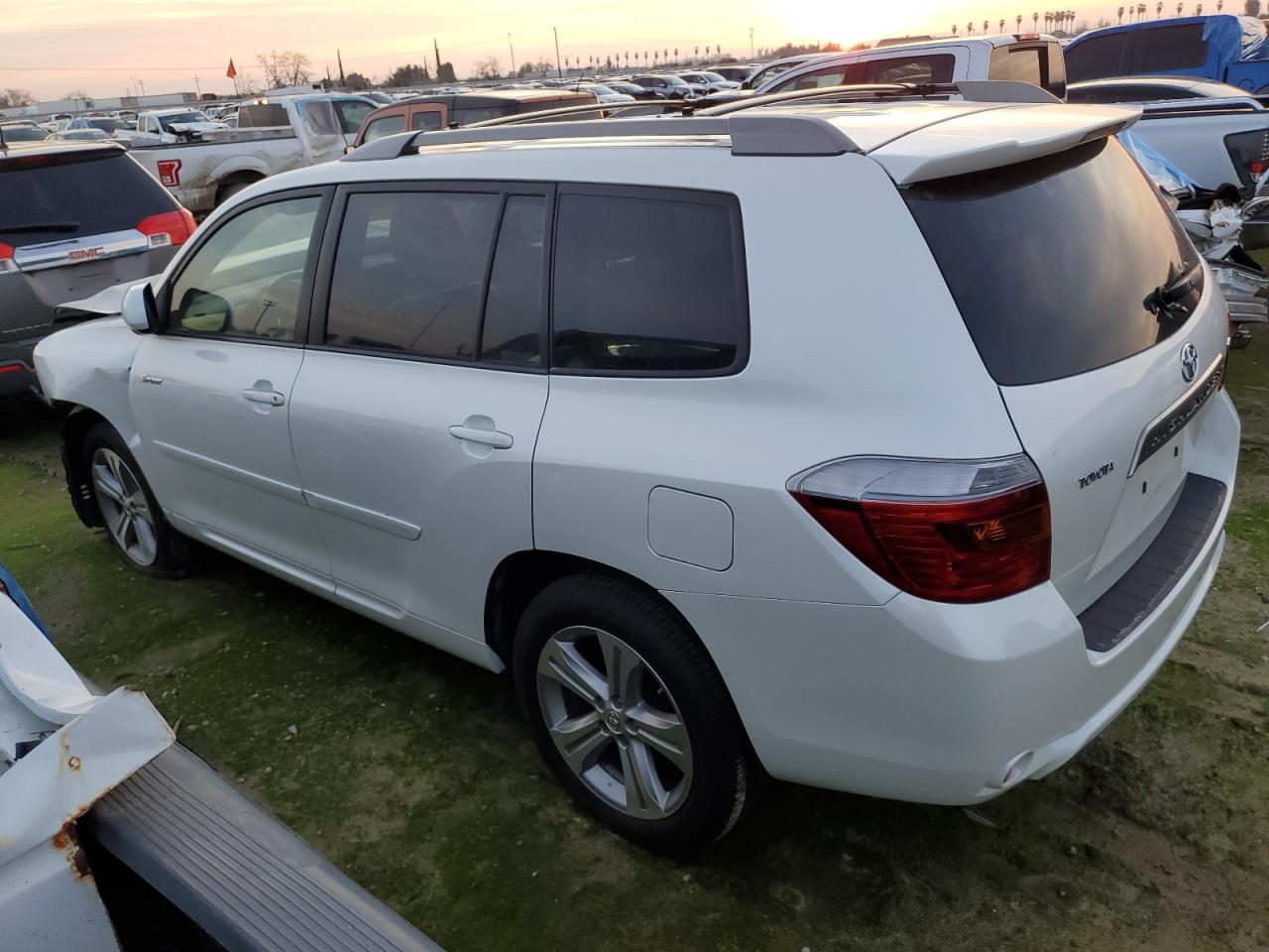 2008 Toyota Highlander VIN JTEDS43A882007197 Copart auction photo, front end / side damage thumbnail 2